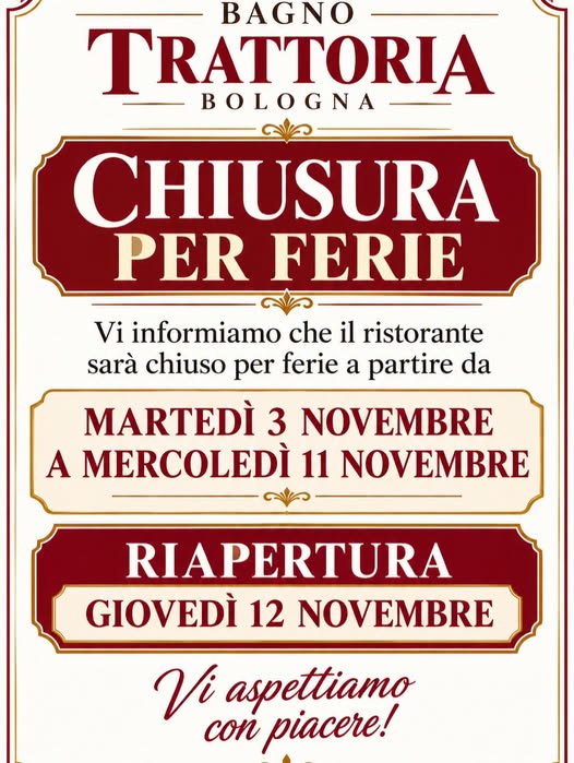 Chiuso per ferie